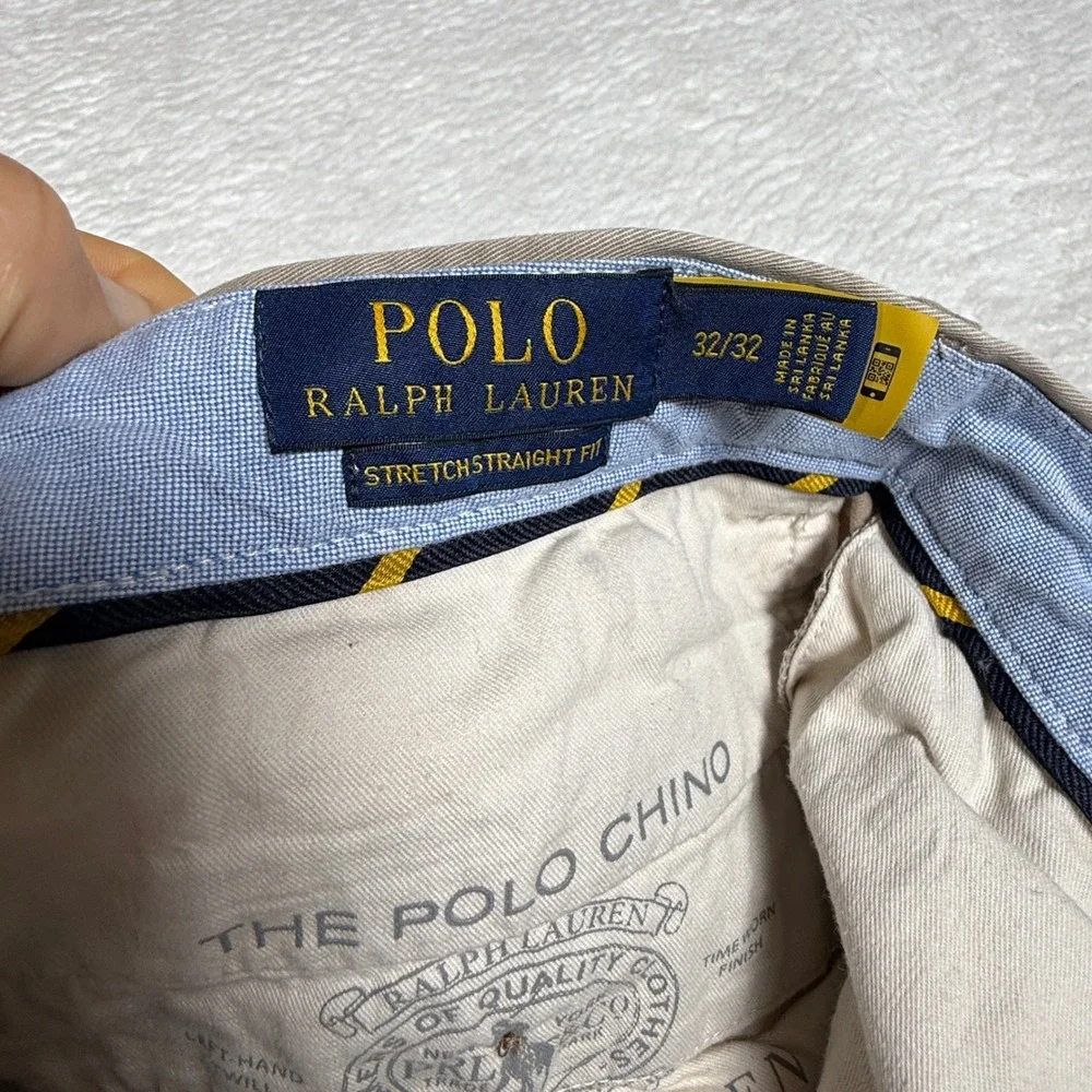 Polo Ralph Lauren Stretch Straight Fit Mens 32/32 Pants Beige Stretch Chino
